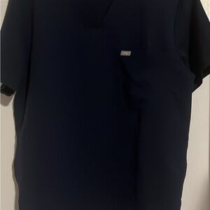 Figs Technical Collection Men's Navy V-Neck Short Sleeve